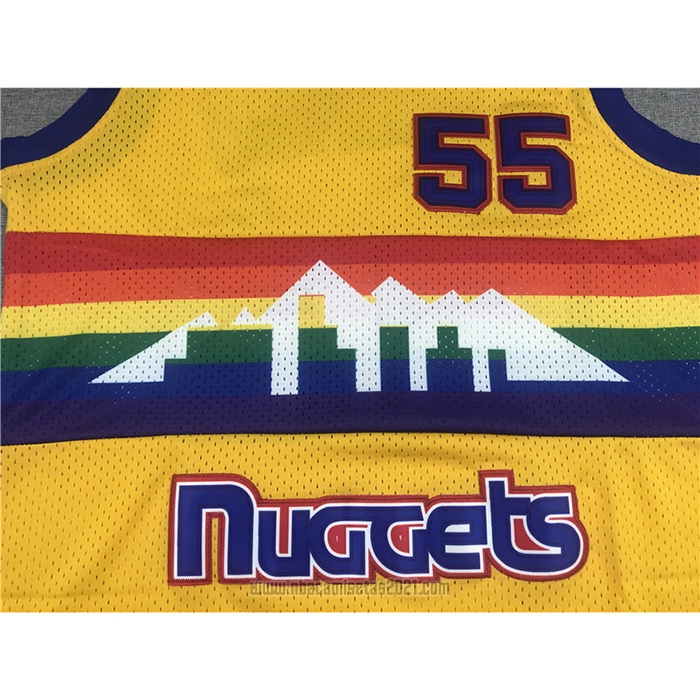 Camiseta Denver Nuggets Dikembe Mutombo #55 Mitchell & Ness 1991-92 Amarillo